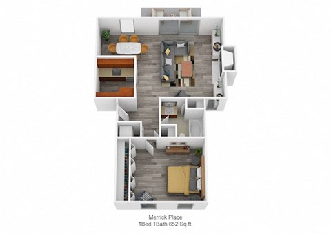 Merrick Place 1Bed 1Bath 652 Sq ft at Merrick Place, Lexington, KY